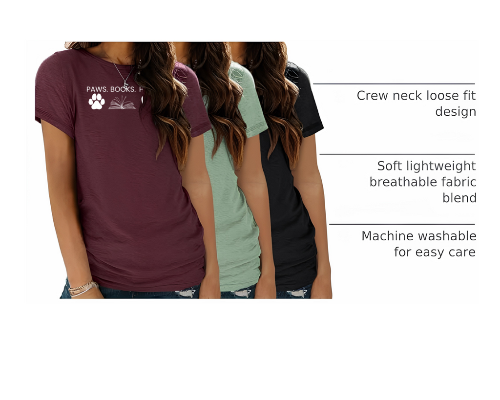 Paws.Books.HEAs. T-Shirt